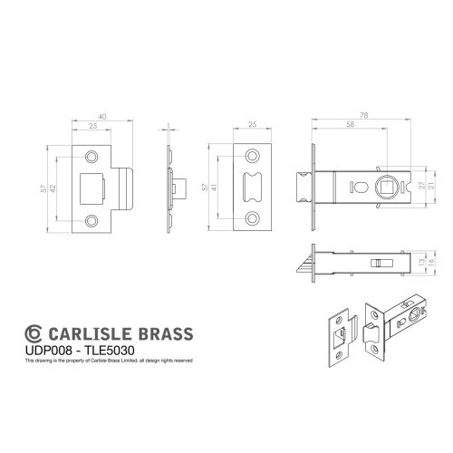 Carlisle Brass Sines Latch Pack - Ultimate Door Pack Udp008Mb/Intb Matt Black
