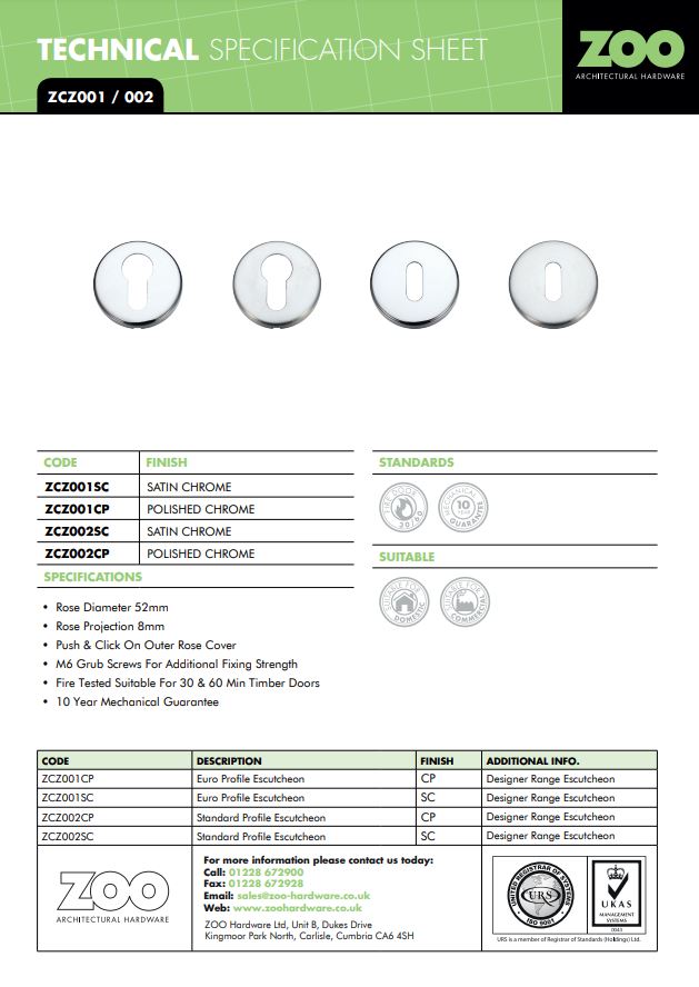 Zoo Hardware Contract Aluminium Blank Profile Escutcheon, Satin Aluminium