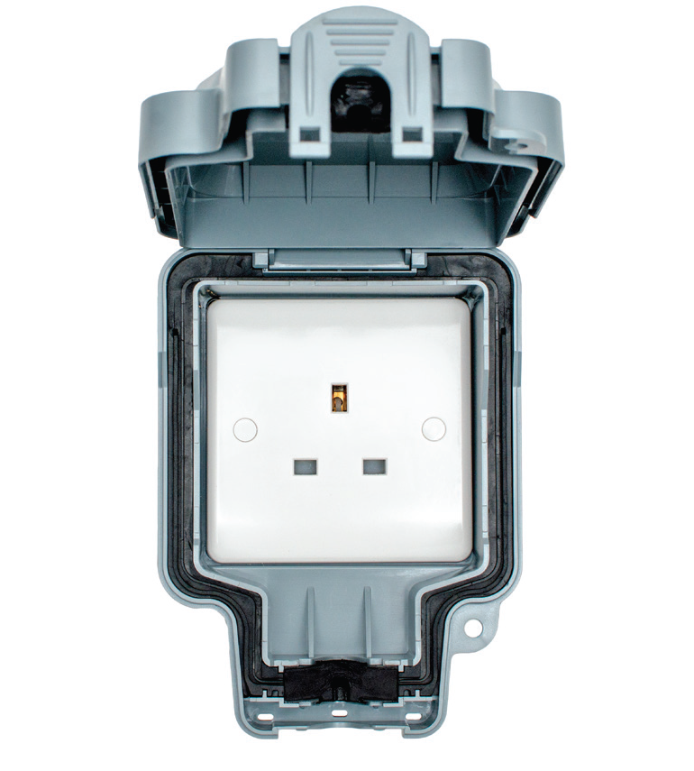 Eurolite Wp4030 1 Gang 13Amp Unswitched Socket Outlet Lockable Ip66