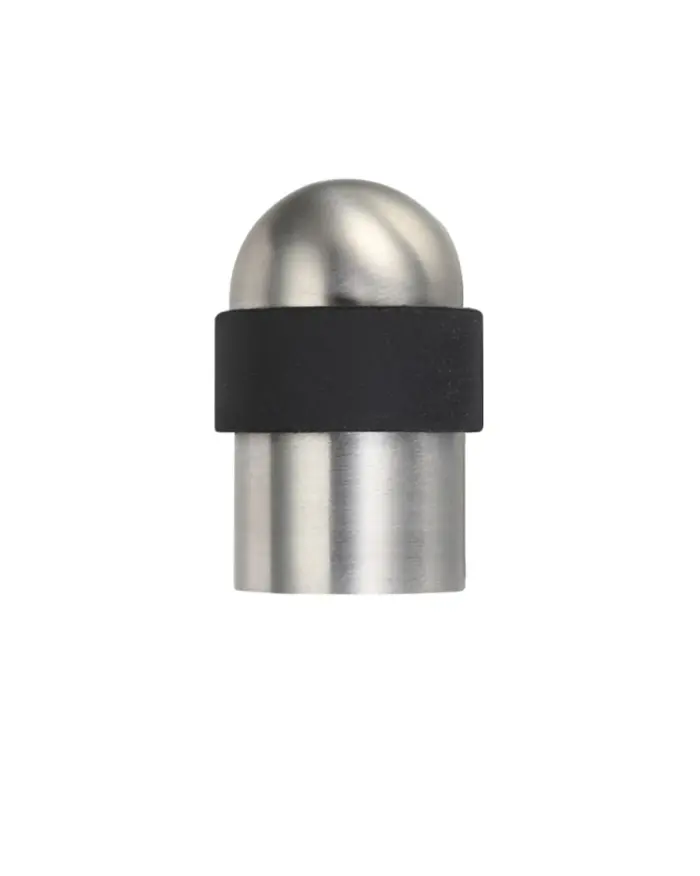 Zoo Hardware Zas Floor Mounted Round Collared Dome Top Door Stop, Satin Stainless Steel