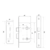 Bathroom locks with Square Forend & Radiused Strike Plate