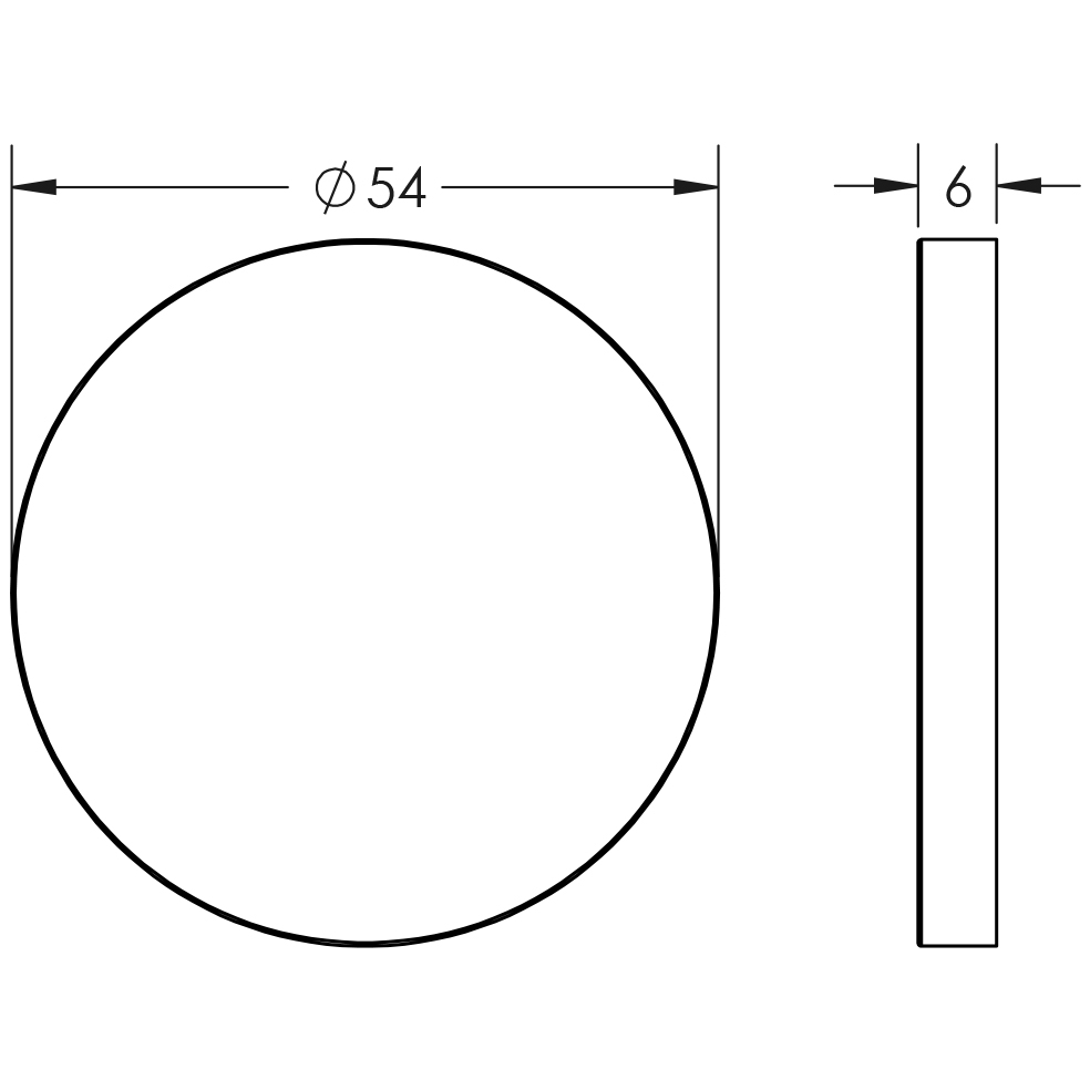 Frelan Hardware CRES Blank Circular Rose Escutcheon