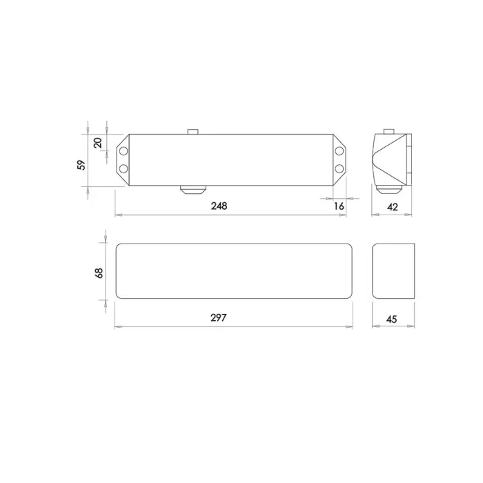 Contract Door Control with Matching Arms