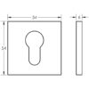 Frelan Hardware CRES Escutcheon 4 Keyway Round Rose Escutcheon
