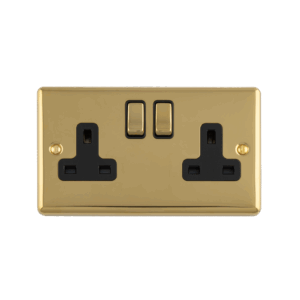 Eurolite Pb2B Double Blank Round Edge Polished Brass Plate