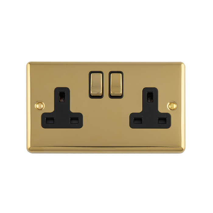 Eurolite Pb2B Double Blank Round Edge Polished Brass Plate