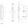 Architectural 72mm Din Bathroom Locks