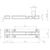 Aluminium Straight Barrel Door Bolts