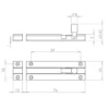 Aluminium Straight Barrel Door Bolts