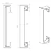 Aluminium Cranked Pull Handles