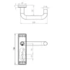 Aluminium 19mm Round Bar Lever on Plate