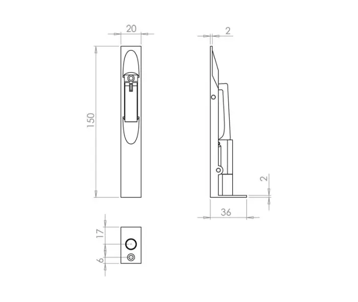 Brass Lever Action Flushbolts