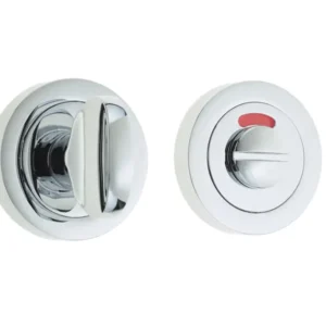 Frelan Hardware Bathroom Turn & Release With Indicator (50Mm X 10Mm), Polished Chrome