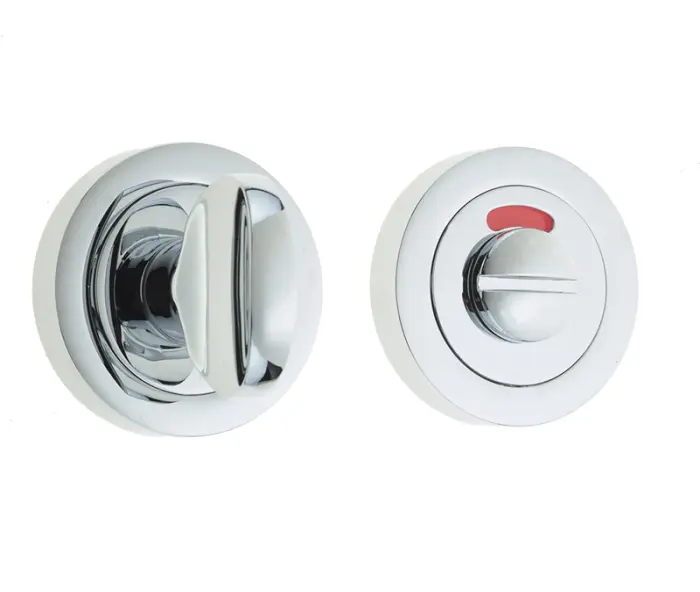 Frelan Hardware Bathroom Turn & Release With Indicator (50Mm X 10Mm), Polished Chrome
