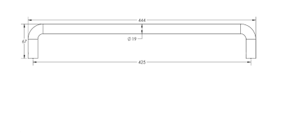 Frelan Hardware CRES3002 D Shape Pull Handle
